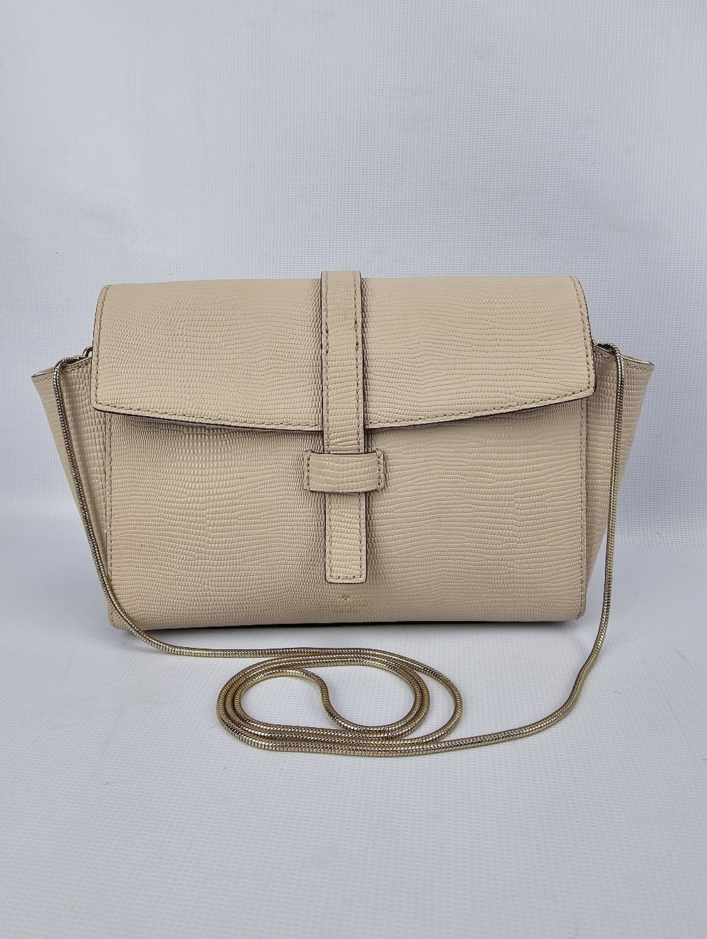 Kate Spade Riverside Street Emmie Leather Crossbody Purse Warm Beige